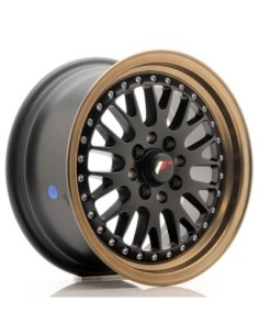 JR Wheels JR10 15x7 ET30 4x100/108 Matt Black w/Bronze Lip
