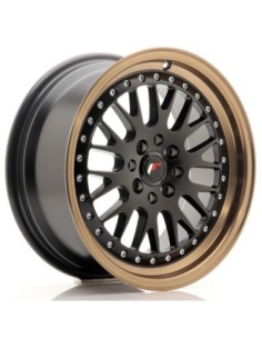 JR Wheels JR10 16x7 ET30 4x100/108 Matt Black w/Bronze Lip
