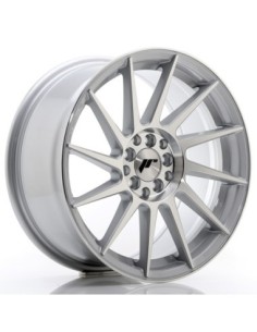 JR Wheels JR22 17x8 ET25 4x100/108 Silver Machined Face