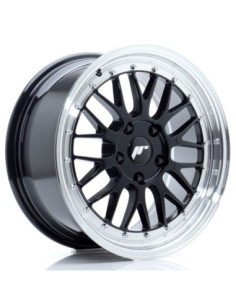JR Wheels JR23 17x8 ET35 4x100 Gloss Black w/Machined Lip