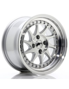 JR Wheels JR26 15x8 ET5 4x100 Silver Machined Face