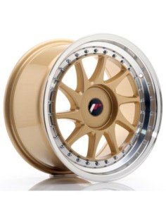 JR Wheels JR26 17x9 ET20-35 BLANK Gold w/Machined Lip