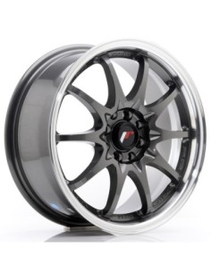 JR Wheels JR5 16x7 ET30 4x100/108 Gun Metal w/Machined Lip