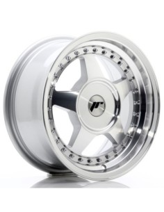 JR Wheels JR6 15x7 ET20-35 BLANK Silver Machined Face