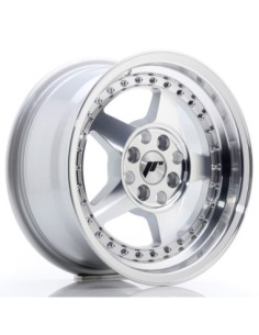 JR Wheels JR6 15x7 ET35 4x100/114 Silver Machined Face
