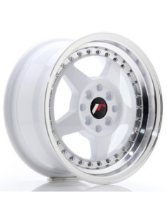 JR Wheels JR6 15x7 ET35 4x100/114 White w/Machined Lip