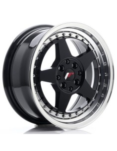 JR Wheels JR6 16x7 ET25 4x100/108 Glossy Black w/Machined...