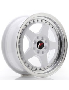 JR Wheels JR6 16x7 ET35 4x100/114 White w/Machined Lip