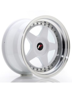 JR Wheels JR6 17x10 ET20 BLANK White w/Machined Lip