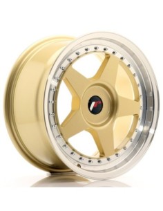 JR Wheels JR6 17x8 ET20-35 BLANK Gold w/Machined Lip