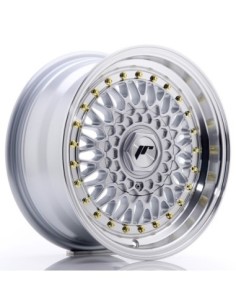 JR Wheels JR9 15x7 ET20 BLANK Silver w/Machined Lip