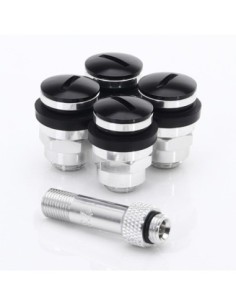 Set of Flat aluminum air valves JR v1 - BLACK