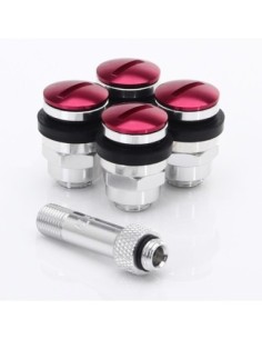 Set of Flat aluminum air valves JR v1 - RED