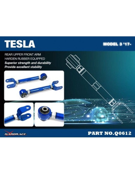 TESLA MODEL 3 '17-_x000D_
REAR UPPER FRONT ARM_x000D_
(HARDEN RUBBER) - 2PCS/SET