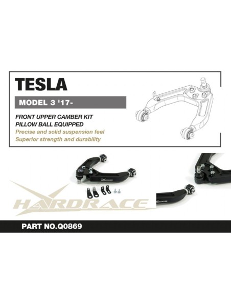 TESLA MODEL 3 '17-_x000D_
FRONT UPPER CAMBER KIT_x000D_
(PILLOW BALL) - 2PCS/SET